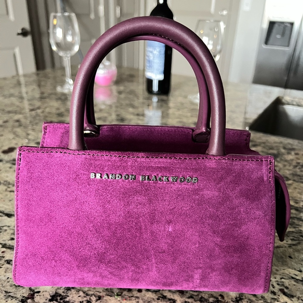 Brandon Blackwood Plum Suede Bag *reposhed*